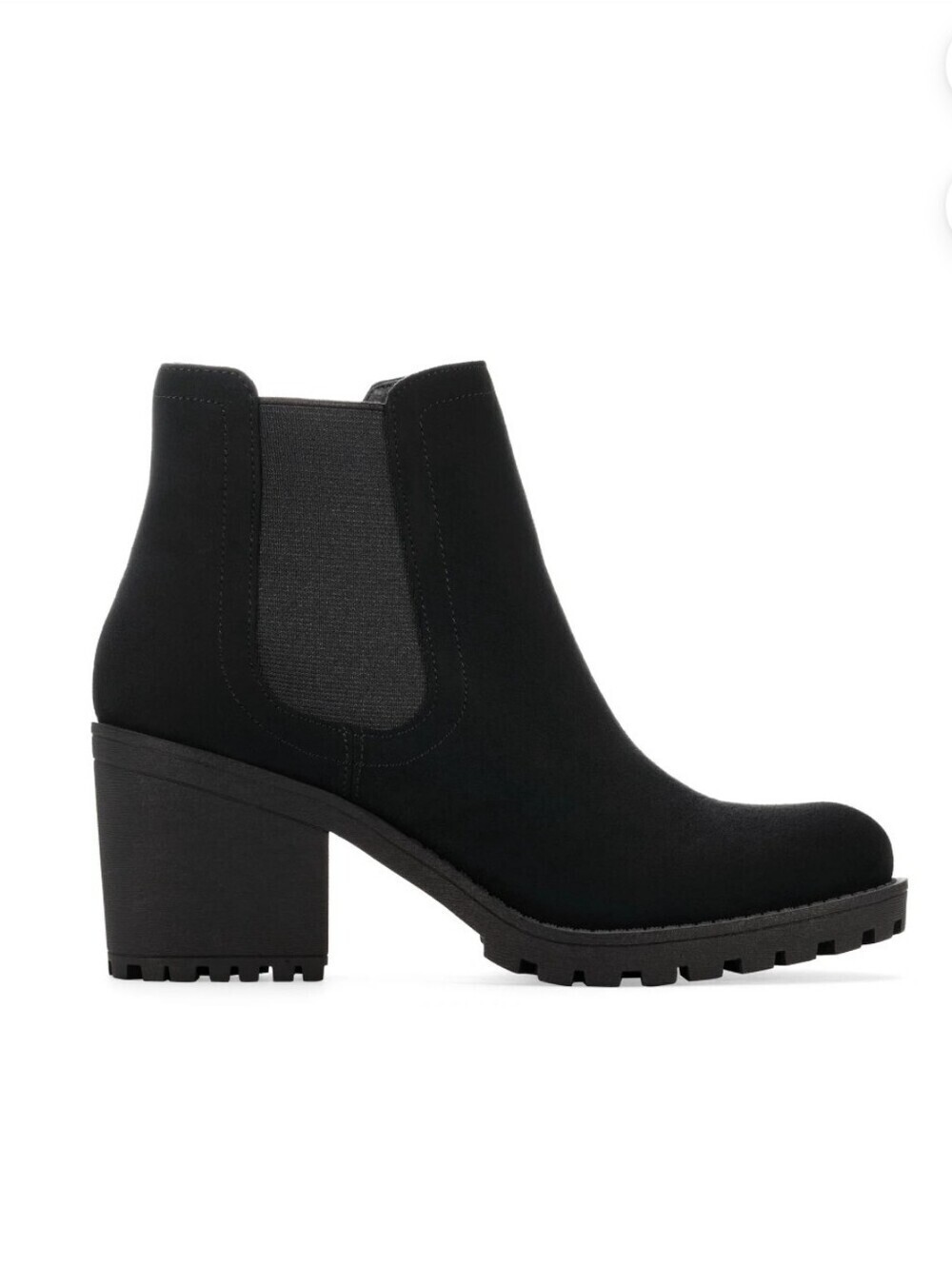 Sun + Stone NEW IN BOX Black Faux Suede Booties Sz 11 - Picture 1 of 12